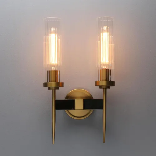 Vista 10 de Phansthy Aplique de pared de latón antiguo, lámpara de tocador de baño, iluminación de pared con pantalla de cristal blanco ciclinder de 2.8