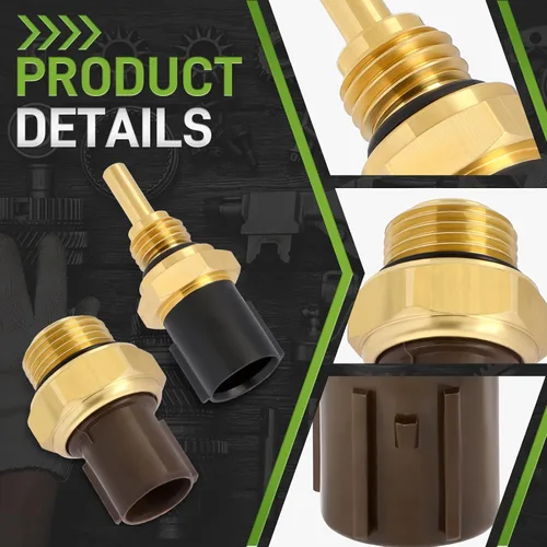 Vista 4 de Sensor de temperatura del refrigerante con conector de sensor de temperatura del refrigerante compatible con Honda Civic Compatible con Isuzu Oasis