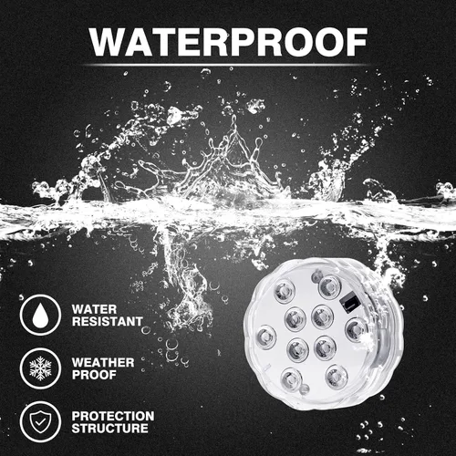 Vista 6 de Luces LED de 39.4 pies para piscinas sobre el suelo, iluminación de borde impermeable para piscinas de 12 pies, 2 paquetes de luces sumergibles