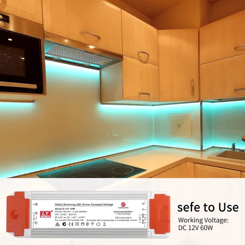 Vista 7 de Controlador LED regulable 12V 60W Universal Regulado DC 12V Interruptor Fuente de alimentación Regulable Transformador de bajo voltaje para tira LED