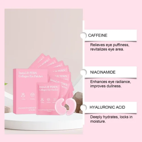Vista 3 de Serene - Parches para ojos con colágeno PDRN, antiarrugas instantáneas para ojeras y ojos hinchados, parches hidratantes debajo de los ojos