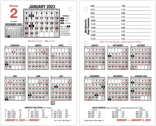 Vista 9 de AT-A-GLANCE Recambio de calendario de escritorio diario 2023, 3 x 3-3/4 pulgadas, compacto, recarga A, hoja suelta (E91950)