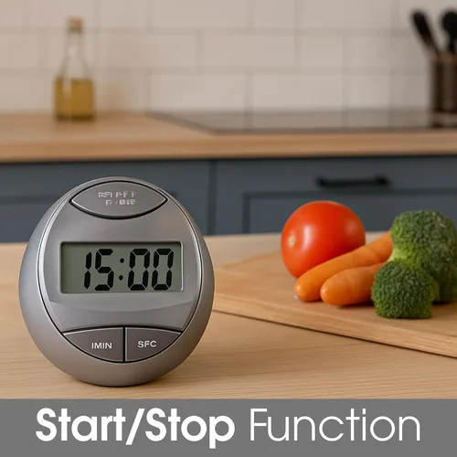 Vista 7 de Temporizador digital de cocina magnético: temporizador de cuenta regresiva y cronómetro, temporizador de huevos de pantalla grande para cocinar