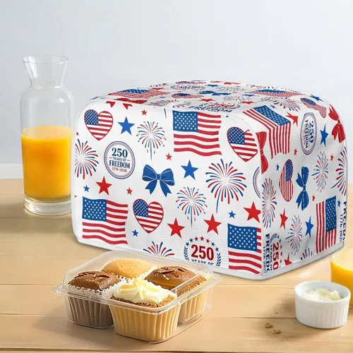 Vista 4 de Fundas para tostadoras, resistentes a las manchas, ligeras, a prueba de polvo, compatibles con la mayoría de las tostadoras de 2 rebanadas