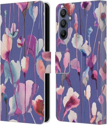 Vista 117 de Head Case Designs Officially Licensed Ninola Abstract Poppies Lilac Floral Leather Wallet Case Compatible with Samsung Galaxy A07 4G