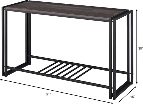 Vista 3 de Proman Products Santa Fe Sofá/Consola Mesa, Marrón Oscuro