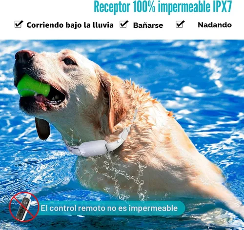 Vista 3 de Bousnic Collar de choque para perros 2 perros, (8-120 libras), collar eléctrico impermeable recargable con control remoto para perros pequeños, Gris