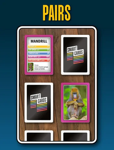 Vista 7 de SMART CARDS Animales Juego de cartas 7 juegos en 1 Snap, Rummy, pares y más Juego educativo de viaje A partir de 5 años, 1-8 jugadores