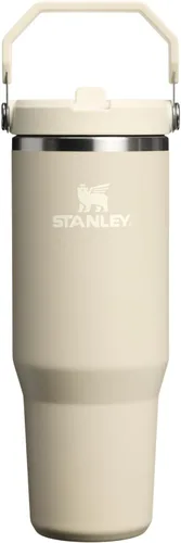 Vista 48 de STANLEY IceFlow 2.0 - Vaso con pajilla abatible con asa, 30 onzas, tapa giratoria y popote abatible, botella de agua a prueba de fugas, acero Tiza