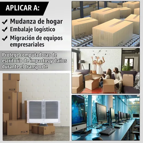 Vista 4 de Chunful 6 para 3 pantallas con 1 bomba de bolsas protectoras inflables