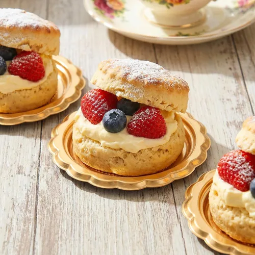 Vista 4 de Cabilock 20 mini tablas doradas para tartas, bandejas de postre