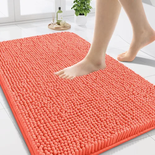 Vista 131 de Arotive Alfombras de baño de felpilla extrasuaves y absorbentes, de 24 x 16 pulgadas, lavables a máquina, parte trasera de goma antideslizante
