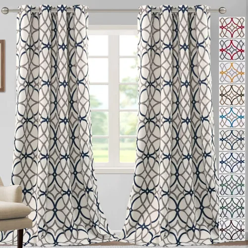 Vista 19 de H.VERSAILTEX Cortinas opacas de 63 pulgadas de largo, juego de 2 paneles de cortinas térmicas y cortinas para tratamiento de ventana, reducción