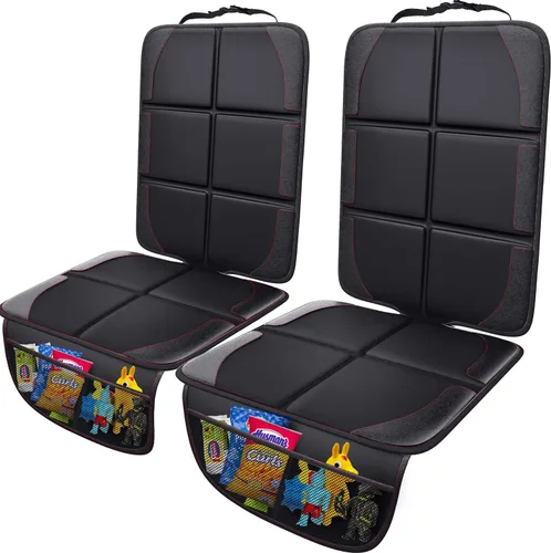 Vista 12 de Gimars Protector de asiento de automóvil, 2 unidades, cojín EPE grueso XL, impermeable, tela 600D, funda para asiento de automóvil infantil