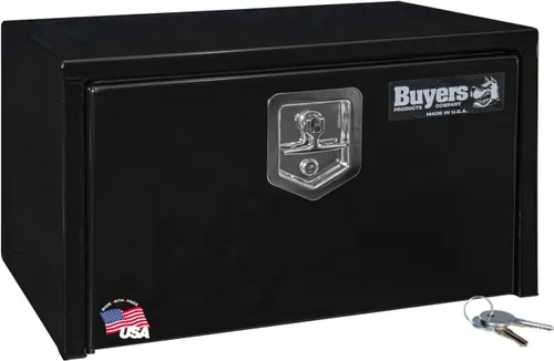 Vista 26 de Buyers Products 1703349 - Caja de acero negro para debajo de la carrocería con pestillo de mango en T, 14 x 12 x 18 pulgadas, caja de herramientas