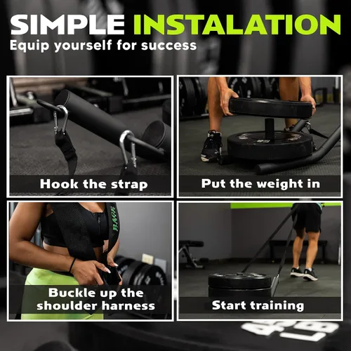 Vista 5 de Rage Fitness Trineo de Entrenamiento con Pesas R2 con Arnés. Capacidad de 90 LBS y Correa de 6.5 Pies. Trineo de Velocidad y Potencia Ideal