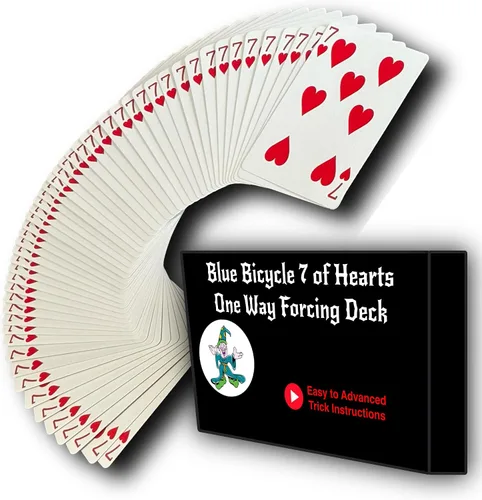 Vista 11 de One Way Force Deck Trick Kit Blue Back 8 of Hearts