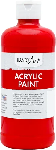 Vista 41 de Handy Art Pintura acrílica, juego de 12 colores, botellas de 16 onzas, acrílico líquido para estudiantes semibrillante, consistencia de flujo