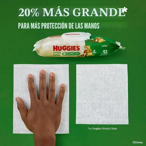 Vista 3 de Huggies Toallitas para bebé extra grandes, sin perfume, 21 paquetes, 882