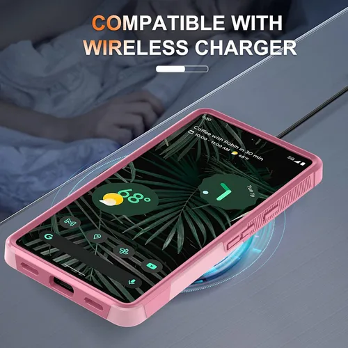 Vista 6 de Funda para Google Pixel 7A, Funda Protectora de Teléfono de Cuerpo Completo Resistente de Trabajo Pesado Robusta a Prueba de Golpes con Correa