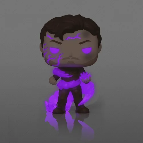 Vista 2 de Funko POP Marvel Collector Corps Exclusive Guardians of the Galaxy 611 - Señor de las estrellas que brillan en la oscuridad con piedra de poder