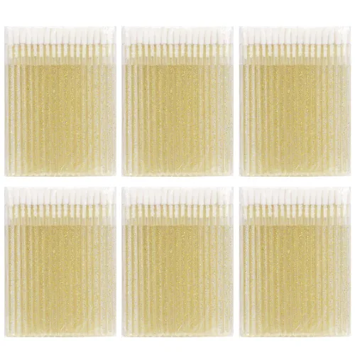 Vista 7 de Juego de 300 brochas desechables para labios (dorado)