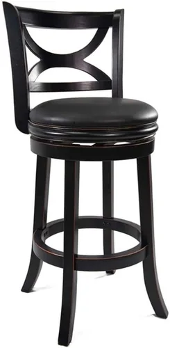 Vista 9 de Boraam Florence Taburete giratorio de madera con altura de mostrador - Black Sandthru