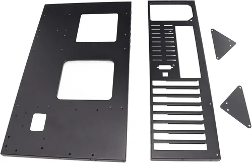 Vista 4 de Caja de computadora abierta DIY Gaming Mining Machine PC Host Case, Carcasa de computadora con diseño de disipación de calor de chasis abierto, 5.9