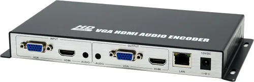 Vista 8 de H.265 H.264 MJPEG 1080P@60 Codificador de vídeo VGA codificador de audio de vídeo HD con soporte de bucle VGA HTTP, UTP, RTSP, RTMP, RTMPS, SRT