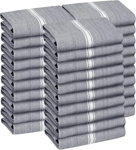 Vista 17 de Zeppoli - Trapos de cocina, de algodón, para cocina o limpieza, reusables, súper absorbentes, lavables a máquina, para chefs, paquete de 15 gris