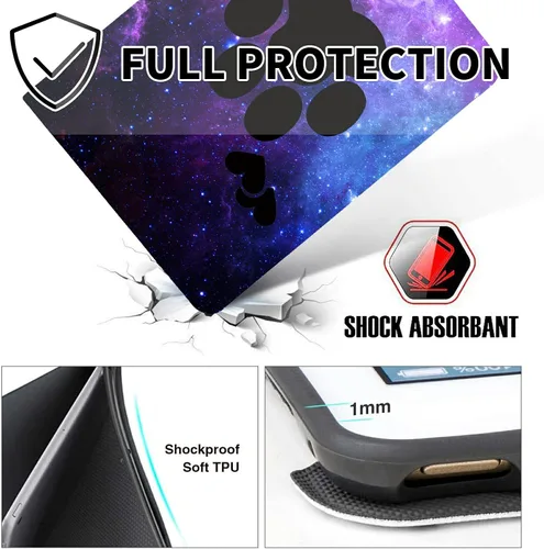 Vista 5 de Funda para tablet Amazon Kindle Fire HD 8/HD 8 Plus versión 2022/2020 (12ª/10ª generación), fundas antideslizantes multiángulo con función