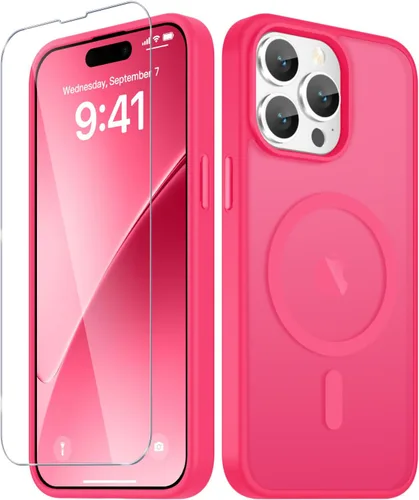 Vista 167 de Funda para Google Pixel 10 Pro XL, cubierta magnética mate, color negro Fit for MagSafe, Screen Protector included, Shockproof Military Grade