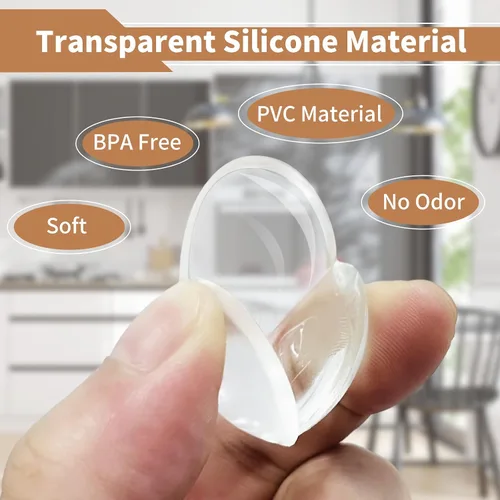 Vista 3 de Protector de esquina de silicona, protectores de mesa para bebé, protectores de esquina transparentes para muebles y bordes de seguridad para bordes