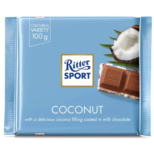 Vista 2 de Ritter Sport Kokos / coco (3 barras cada 3.53 oz) - fresco de Alemania