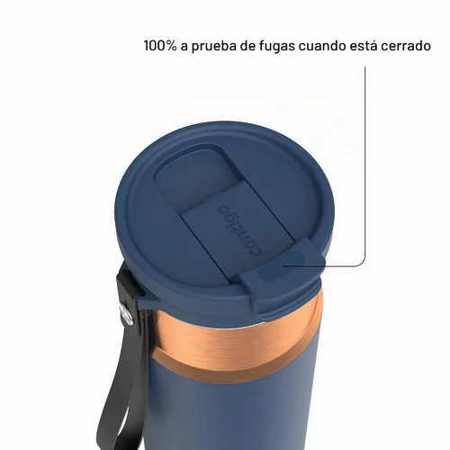 Vista 3 de Contigo DualSip - Botella de agua de acero inoxidable con aislamiento al Abismo Bronce