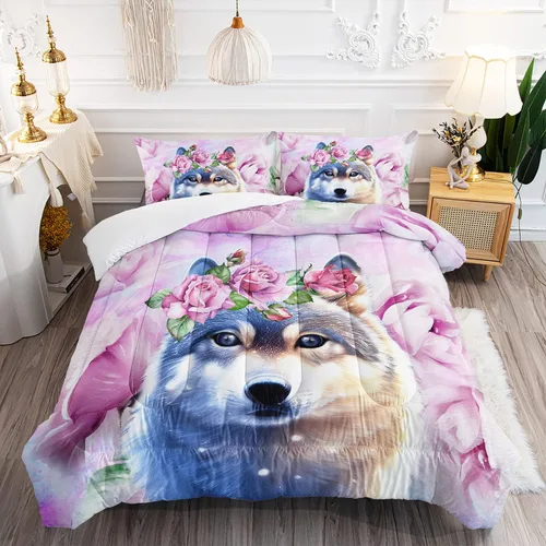 Vista 14 de Juego de edredón de mariposa tamaño individual para niñas, niños y adultos, juego de ropa de cama con patrón de flores de lavanda, juego de cama