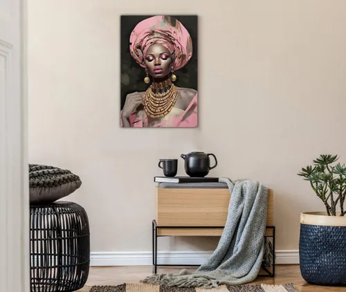 Vista 184 de Arte de pared afroamericano, decoración de rey y reina bailarín negro para sala de estar, arte de pareja de amor negro para dormitorio, lienzo