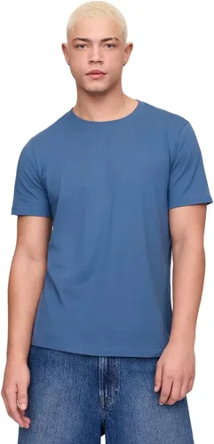 Vista 59 de Camiseta de cuello redondo Gap para hombre, mangas cortas, estilo casual Negro