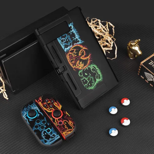 Vista 7 de DLseego Funda protectora para interruptor de monstruo de dibujos animados, carcasa de TPU suave a prueba de golpes, resistente a los arañazos, piel