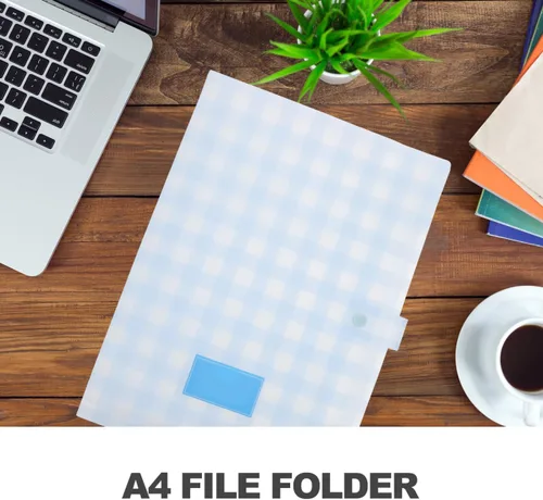 Vista 2 de Carpeta para archivos, azul, A6, A4, portátil, fácil de usar, organiza papel