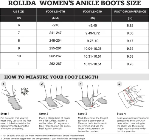 Vista 2 de Rollda Botines de tacón bajo para mujer, con cremallera lateral, botas cortas para mujer
