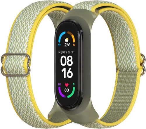 Vista 17 de CYTSH Correa de reloj para Mi Band 6 Correa elástica ajustable de nailon trenzado Miband 6 Miband 5 Pulsera 5 6 Correa de reloj 2 piezas