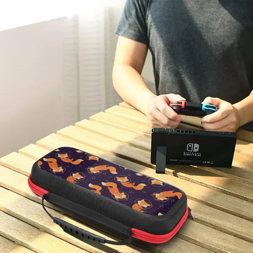 Vista 4 de Fox in Space Switch - Funda protectora de viaje compatible con Nintendo Switch