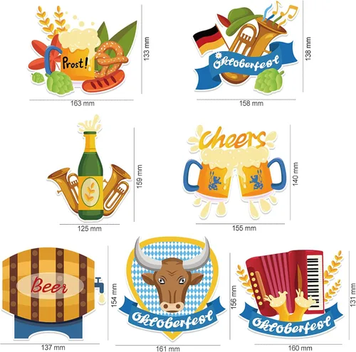 Vista 2 de Decoraciones para fiestas de Oktoberfest, centros de mesa para el Oktoberfest, centros de mesa alemanes para el Oktoberfest, fiesta de cerveza