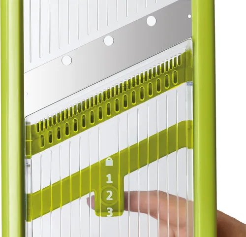 Vista 2 de Joseph Joseph Mandolina multiagarre con agarre de precisión para alimentos, talla única, verde/blanco