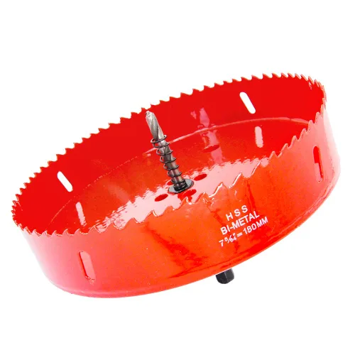 Vista 13 de Broca bimetálica para taladro, cortador de orificios HSS con eje para madera y metal