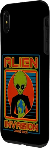 Vista 26 de Funda para iPhone 13 Pro Max Alien Invasion 1984 Tech Noir Distopía