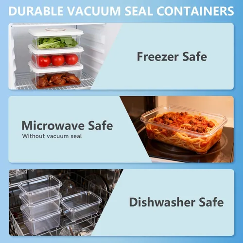 Vista 4 de Vixino Sellador al vacío, sellador al vacío para alimentos, máquina compacta de sellado al vacío de mano, sellador de comidas ahorrador portátil