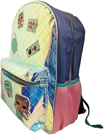 Vista 2 de LOL - Mochila grande de 16 pulgadas, color azul brillante, Azul