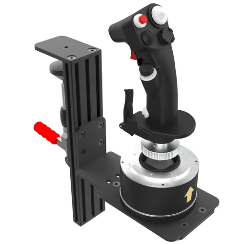 Vista 2 de Hikig 2 Pack Desk Mounts for Flight Sim Joystick, Throttle, Hotas Systems Compatible With Thrustmaster Hotas Warthog, Thrustmaster MFD Cougar Pack